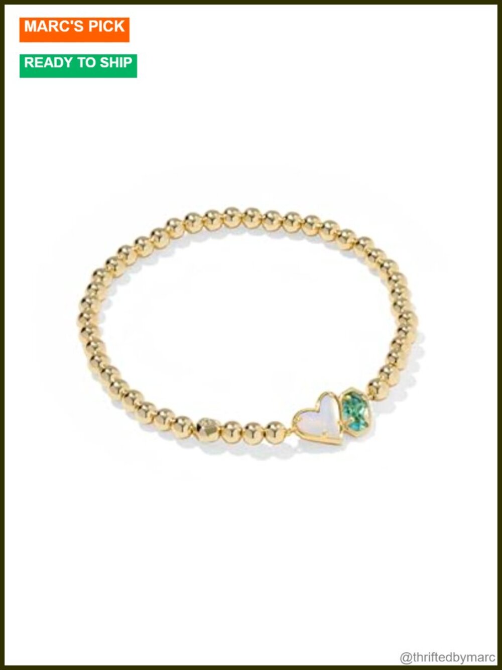 Kendra Scott Ari Heart Emilie Stretch Bracelet Fashion Jewelry
